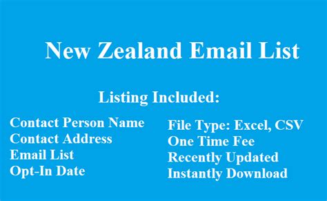 new zealand email list